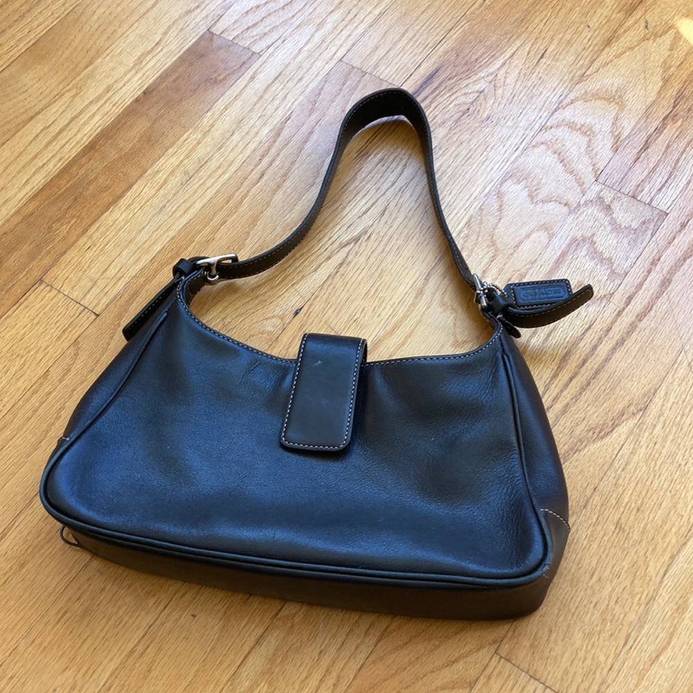 Black coach leather purse
